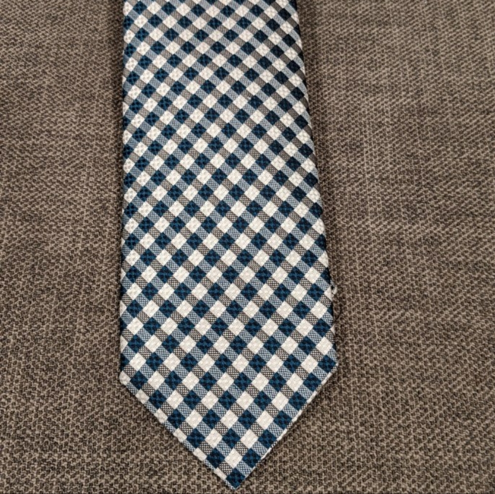 Mens Blue And White Tom Ford Tie